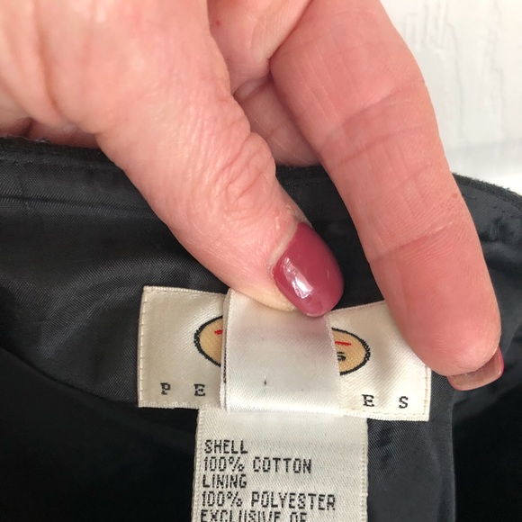 Talbots black skirt with cream embroidery sz 4 - Picture 3 of 5